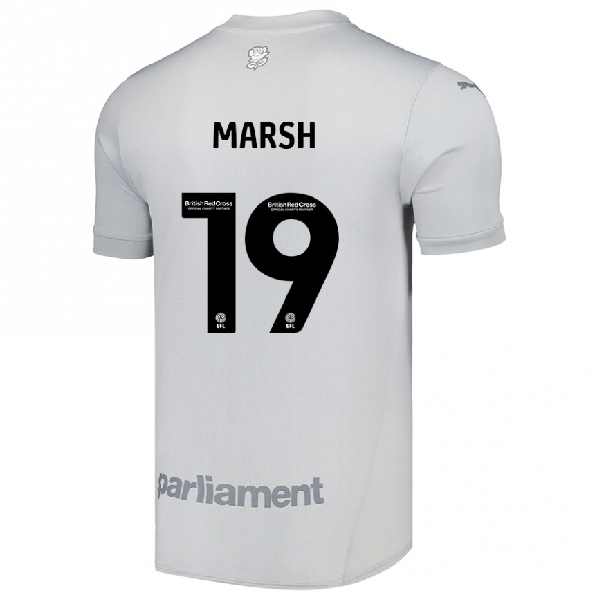 Vaikiškas Aiden Marsh #19 Sidabrinė Pilka Išvykos Marškinėliai 2024/25 T-Shirt