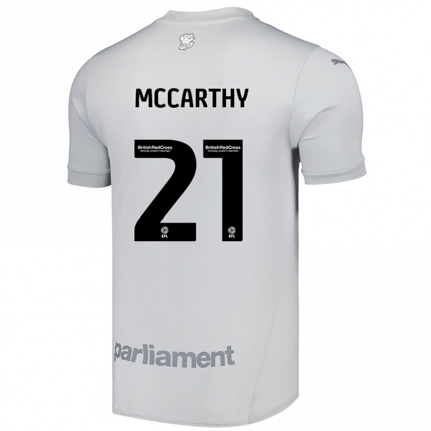 Vaikiškas Conor Mccarthy #21 Sidabrinė Pilka Išvykos Marškinėliai 2024/25 T-Shirt