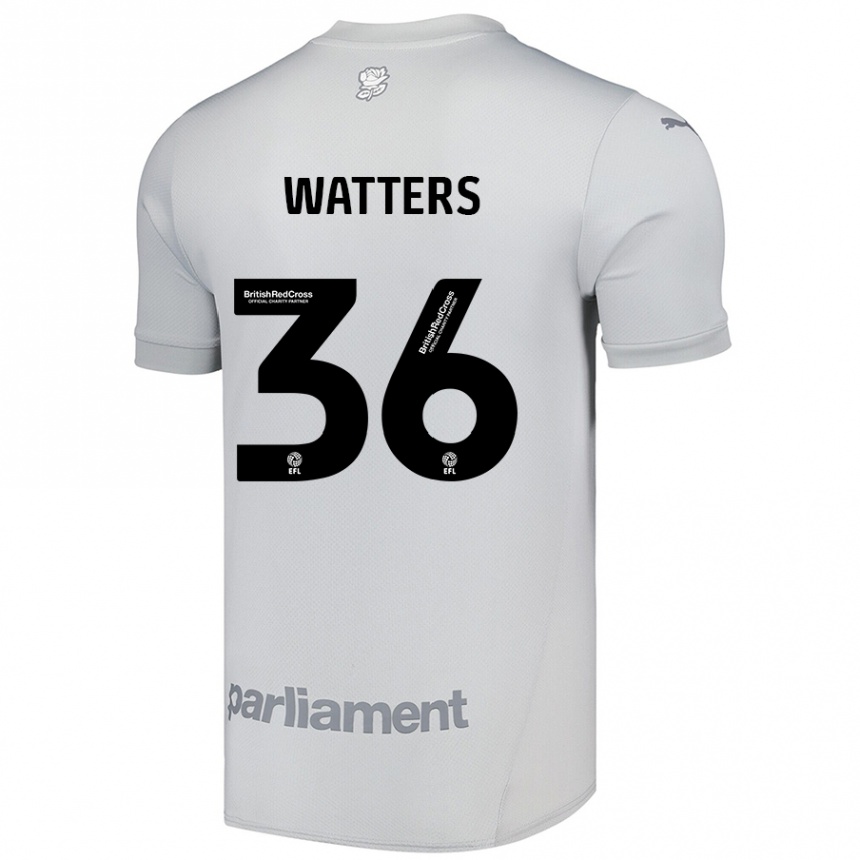 Vaikiškas Max Watters #36 Sidabrinė Pilka Išvykos Marškinėliai 2024/25 T-Shirt