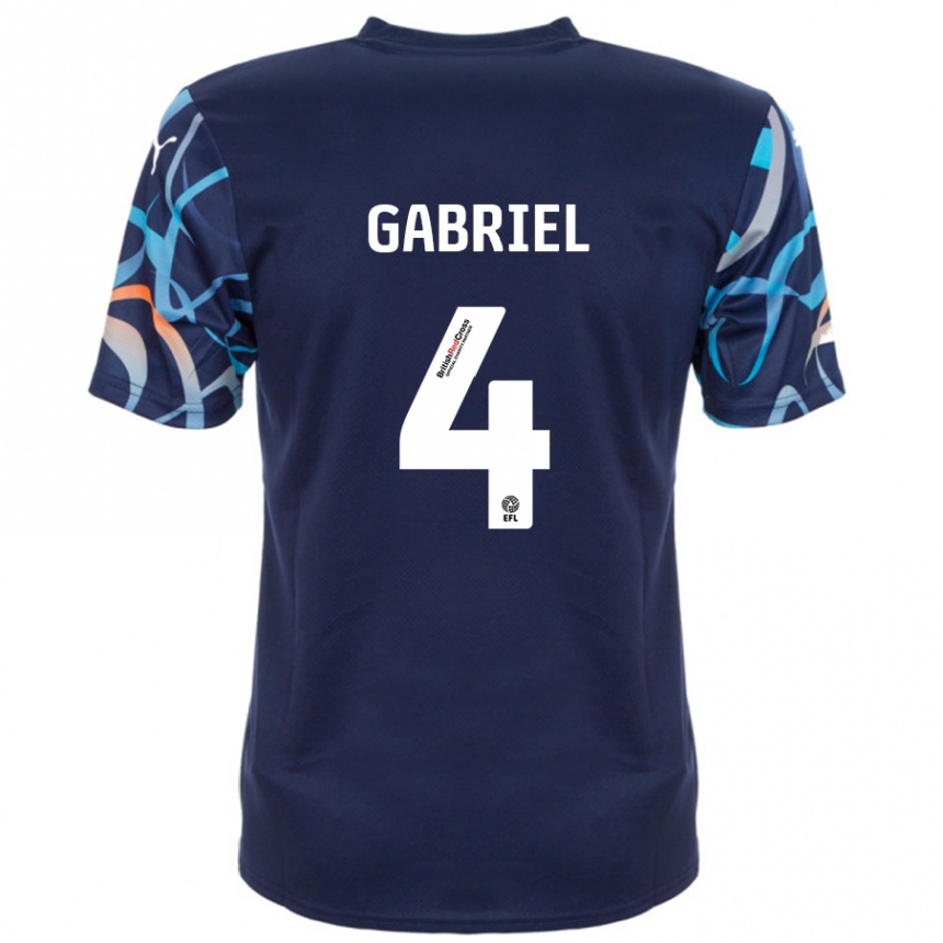 Vaikiškas Jordan Lawrence-Gabriel #4 Tamsiai Mėlyna Išvykos Marškinėliai 2024/25 T-Shirt