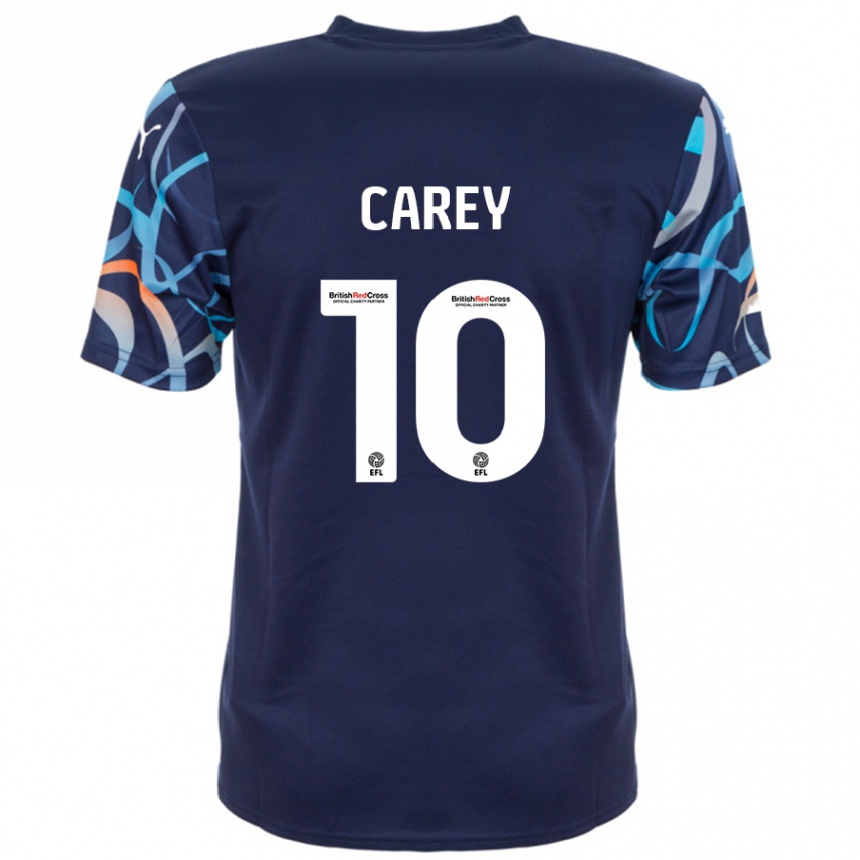 Vaikiškas Sonny Carey #10 Tamsiai Mėlyna Išvykos Marškinėliai 2024/25 T-Shirt