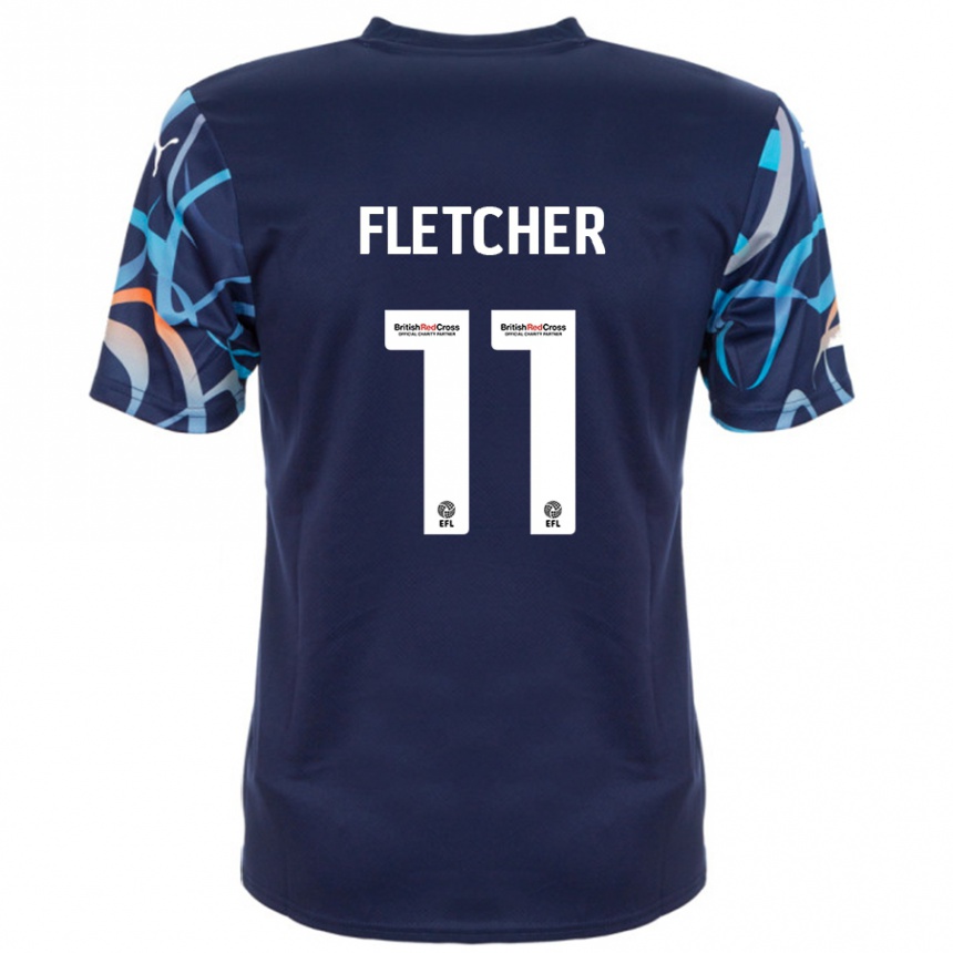 Vaikiškas Ashley Fletcher #11 Tamsiai Mėlyna Išvykos Marškinėliai 2024/25 T-Shirt