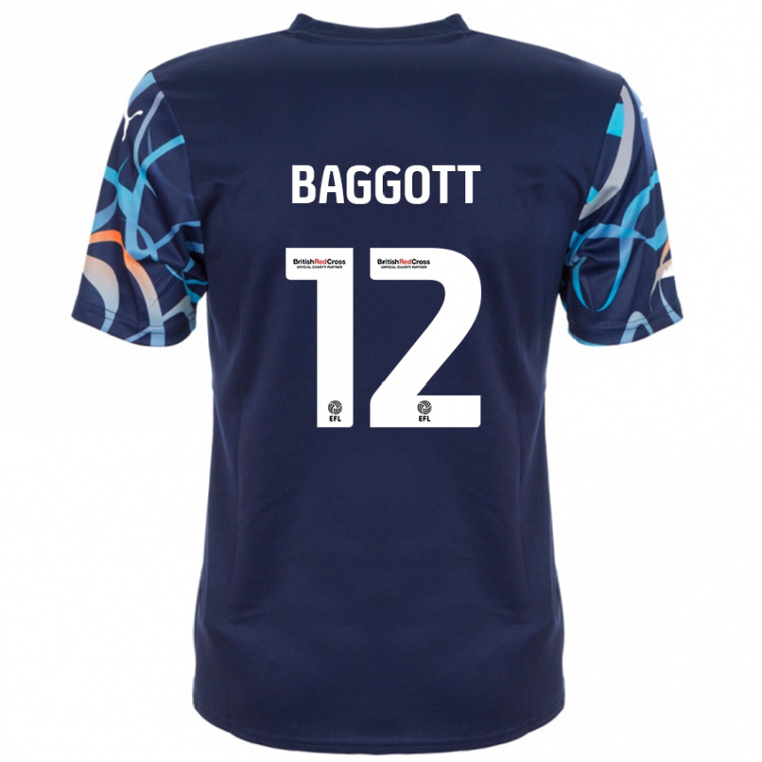 Vaikiškas Elkan Baggott #12 Tamsiai Mėlyna Išvykos Marškinėliai 2024/25 T-Shirt