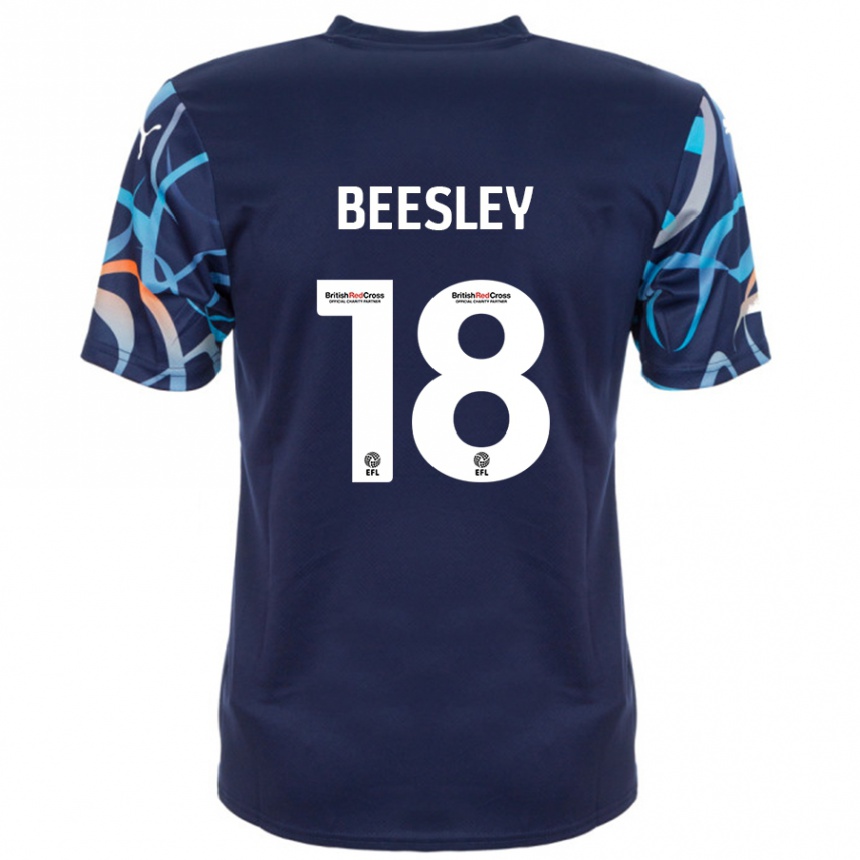 Vaikiškas Jake Beesley #18 Tamsiai Mėlyna Išvykos Marškinėliai 2024/25 T-Shirt