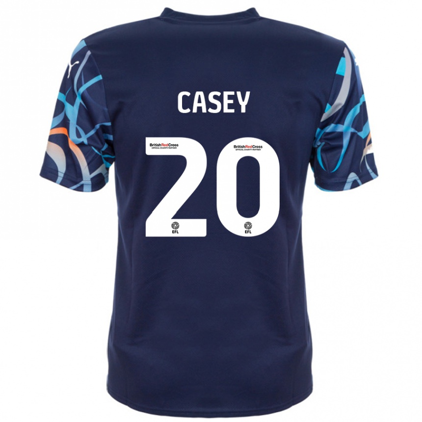 Vaikiškas Oliver Casey #20 Tamsiai Mėlyna Išvykos Marškinėliai 2024/25 T-Shirt