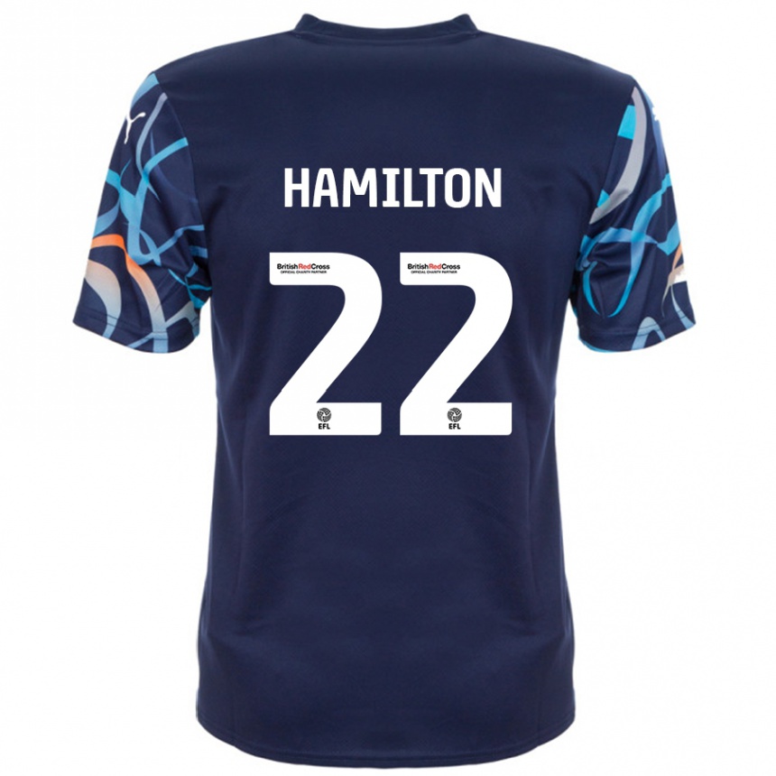 Vaikiškas Cj Hamilton #22 Tamsiai Mėlyna Išvykos Marškinėliai 2024/25 T-Shirt