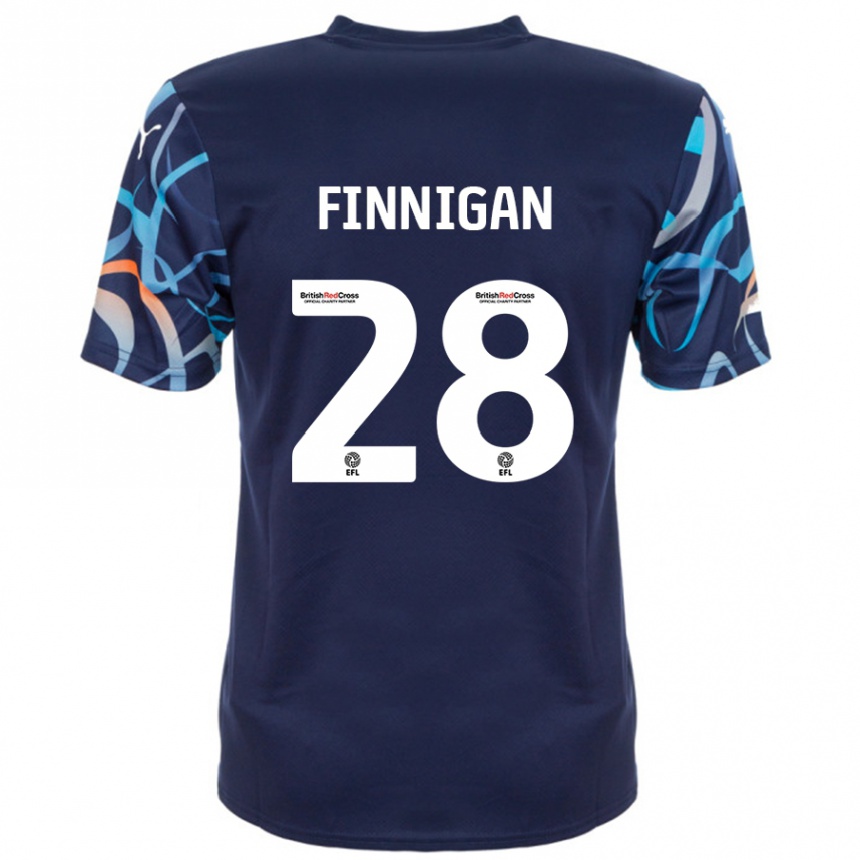 Vaikiškas Ryan Finnigan #28 Tamsiai Mėlyna Išvykos Marškinėliai 2024/25 T-Shirt