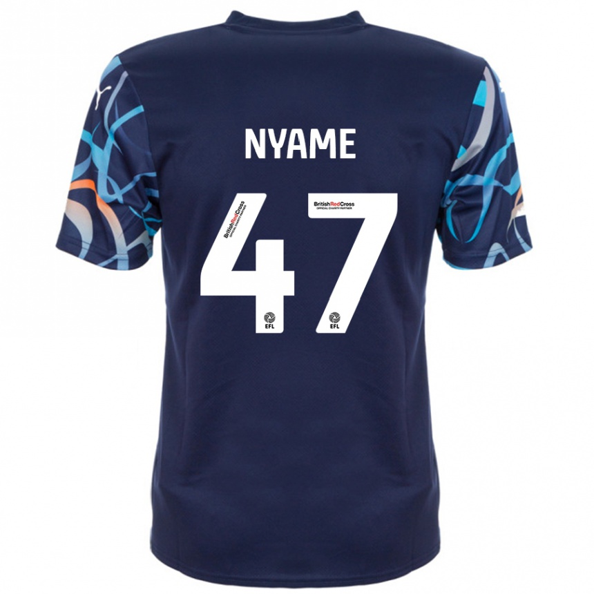 Vaikiškas Josh Nyame #47 Tamsiai Mėlyna Išvykos Marškinėliai 2024/25 T-Shirt