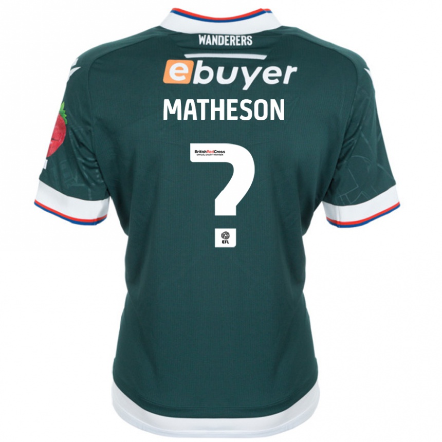 Vaikiškas Luke Matheson #0 Tamsiai Žalia Išvykos Marškinėliai 2024/25 T-Shirt