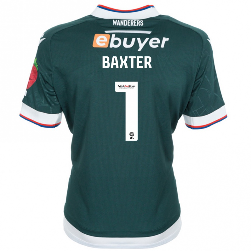 Vaikiškas Nathan Baxter #1 Tamsiai Žalia Išvykos Marškinėliai 2024/25 T-Shirt