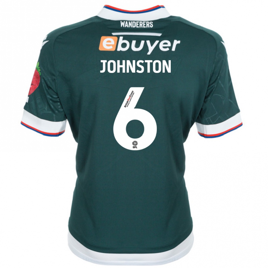 Vaikiškas George Johnston #6 Tamsiai Žalia Išvykos Marškinėliai 2024/25 T-Shirt