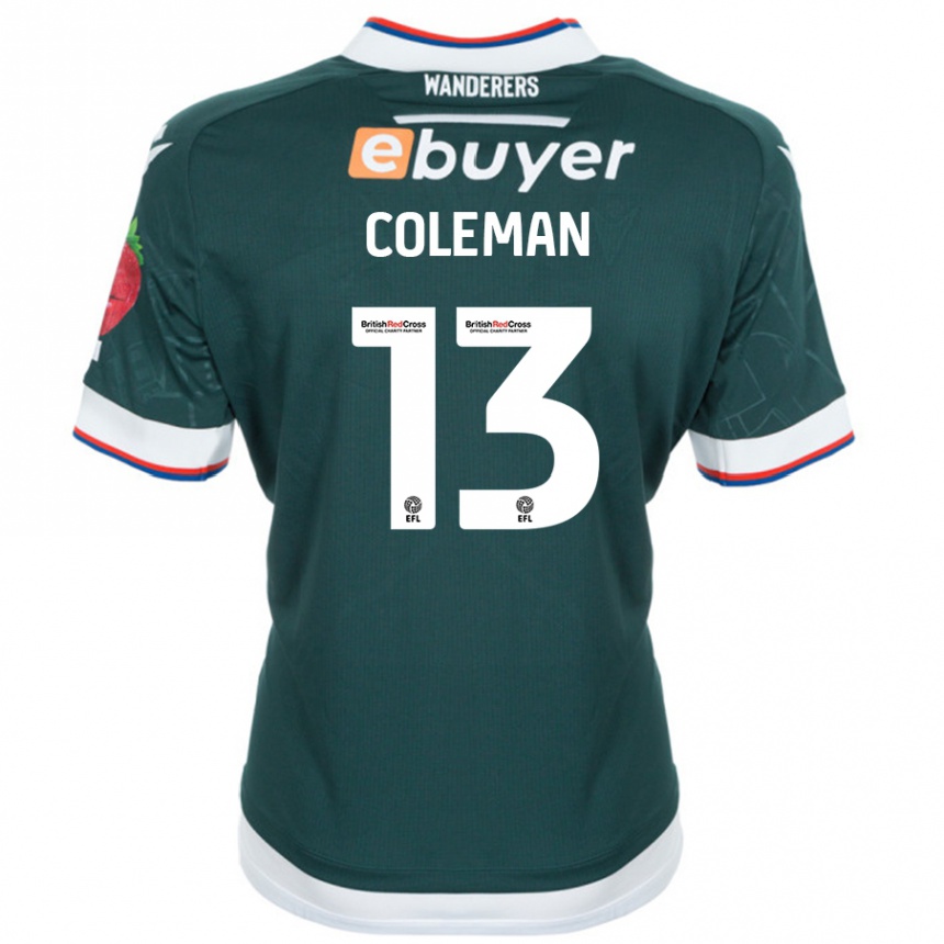 Vaikiškas Joel Coleman #13 Tamsiai Žalia Išvykos Marškinėliai 2024/25 T-Shirt