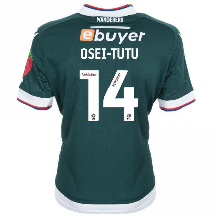 Vaikiškas Jordi Osei-Tutu #14 Tamsiai Žalia Išvykos Marškinėliai 2024/25 T-Shirt