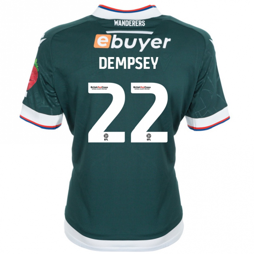 Vaikiškas Kyle Dempsey #22 Tamsiai Žalia Išvykos Marškinėliai 2024/25 T-Shirt