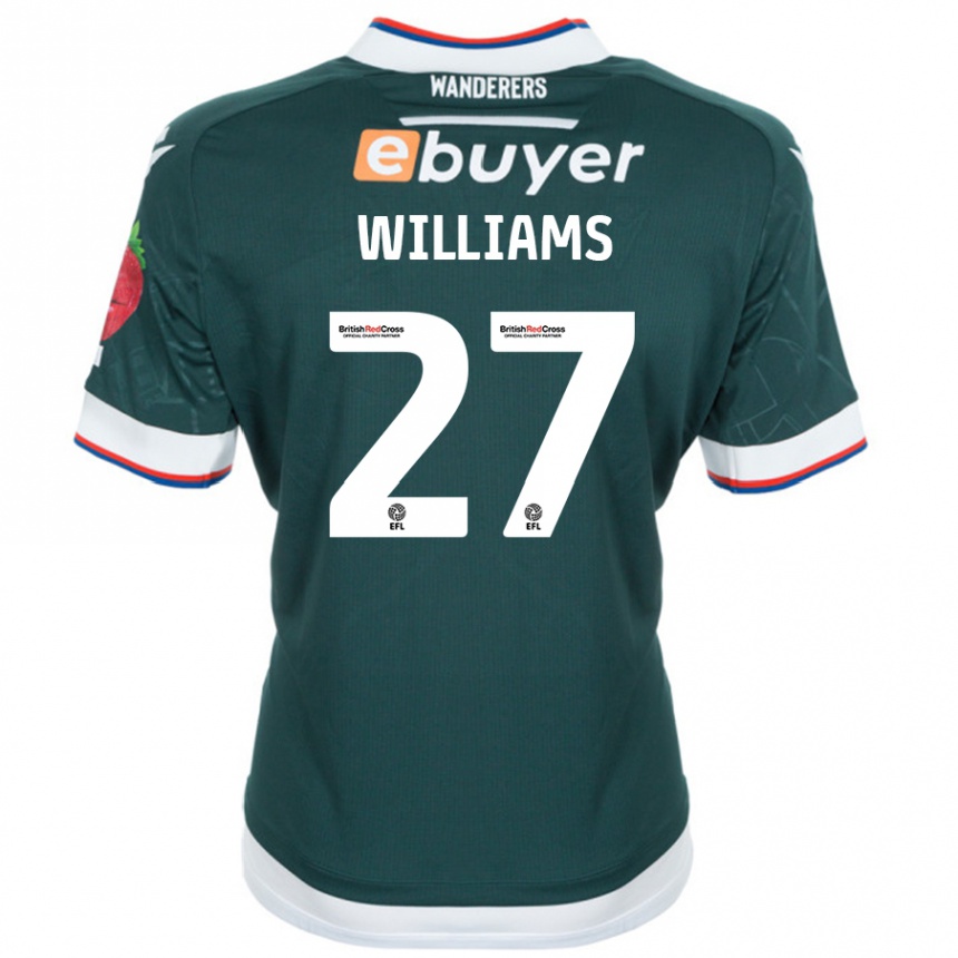 Vaikiškas Randell Williams #27 Tamsiai Žalia Išvykos Marškinėliai 2024/25 T-Shirt