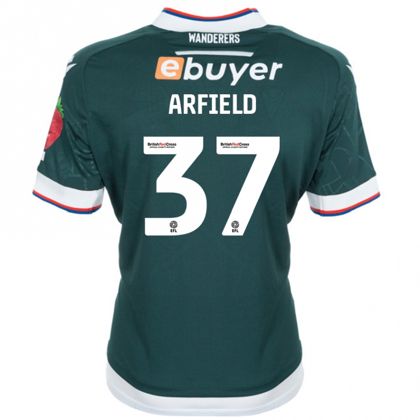 Vaikiškas Scott Arfield #37 Tamsiai Žalia Išvykos Marškinėliai 2024/25 T-Shirt