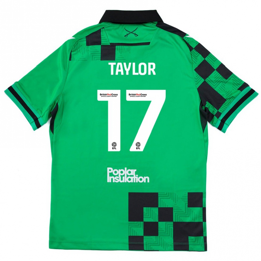 Vaikiškas Connor Taylor #17 Žalia Juoda Išvykos Marškinėliai 2024/25 T-Shirt