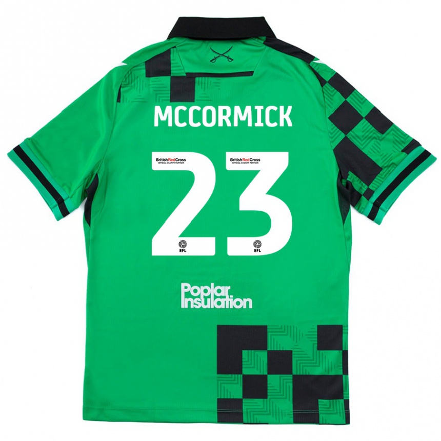 Vaikiškas Luke Mccormick #23 Žalia Juoda Išvykos Marškinėliai 2024/25 T-Shirt