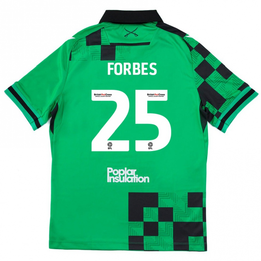 Vaikiškas Michael Forbes #25 Žalia Juoda Išvykos Marškinėliai 2024/25 T-Shirt