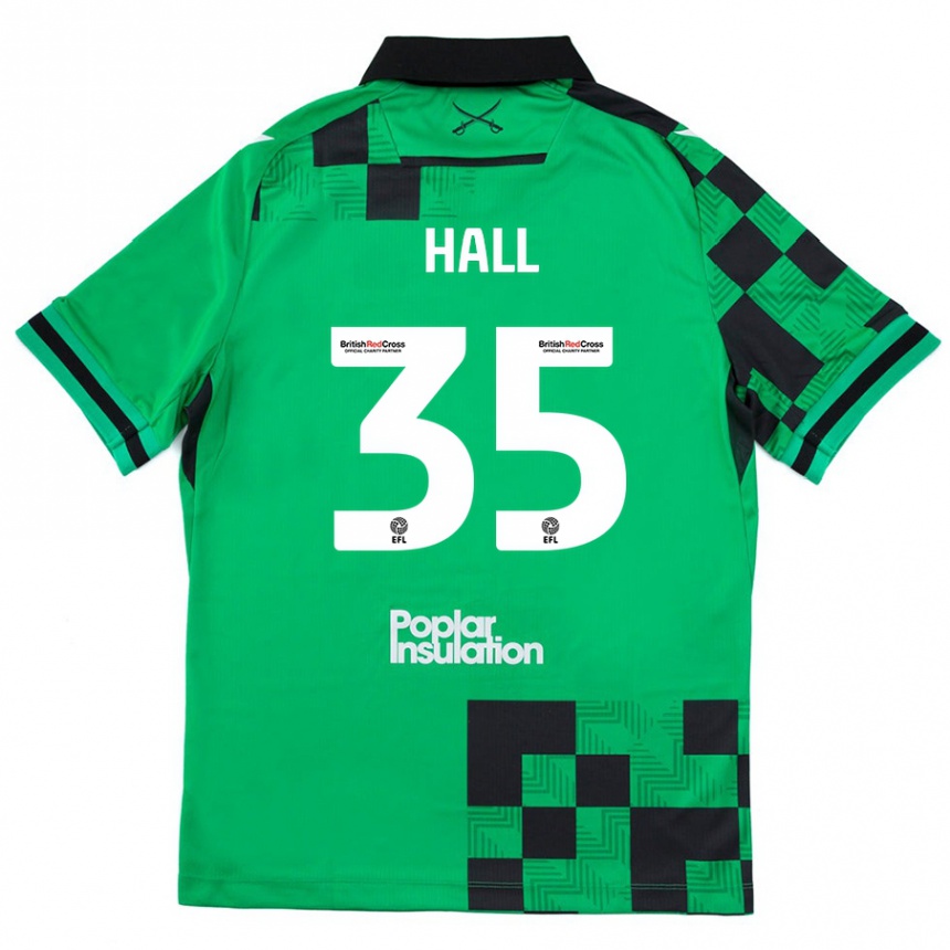 Vaikiškas Matt Hall #35 Žalia Juoda Išvykos Marškinėliai 2024/25 T-Shirt