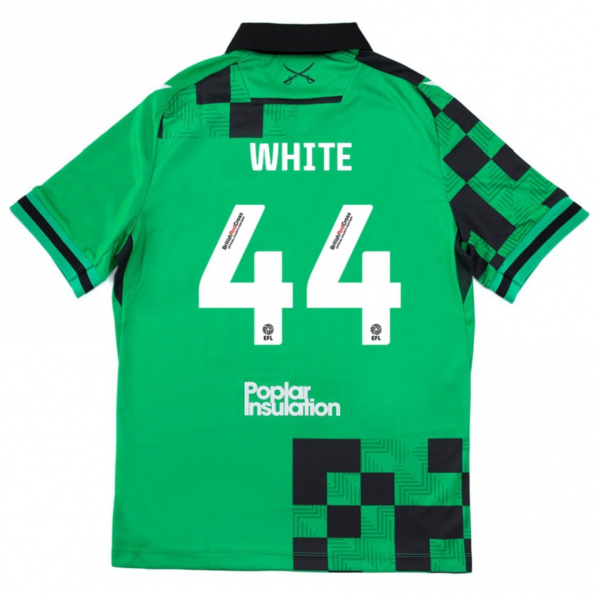 Vaikiškas Charlie White #44 Žalia Juoda Išvykos Marškinėliai 2024/25 T-Shirt