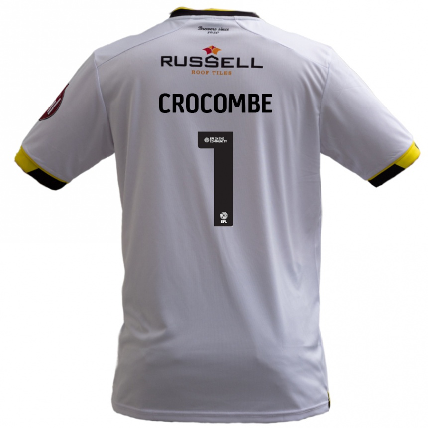 Vaikiškas Max Crocombe #1 Baltas Išvykos Marškinėliai 2024/25 T-Shirt