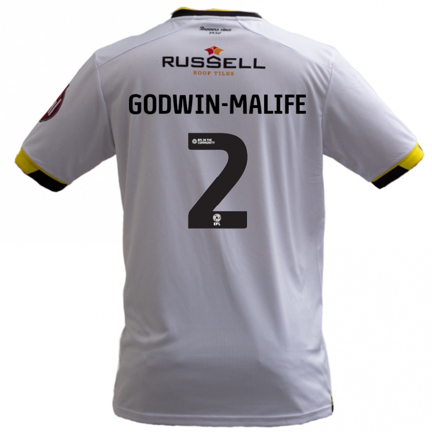 Vaikiškas Udoka Godwin-Malife #2 Baltas Išvykos Marškinėliai 2024/25 T-Shirt