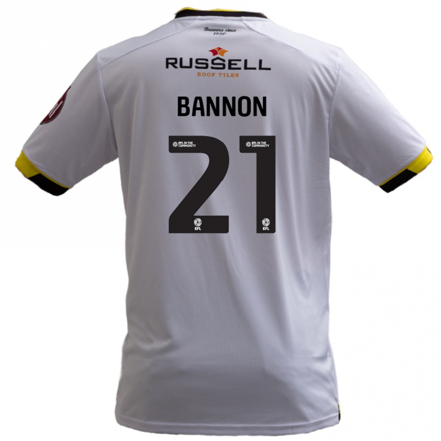 Vaikiškas Alex Bannon #21 Baltas Išvykos Marškinėliai 2024/25 T-Shirt