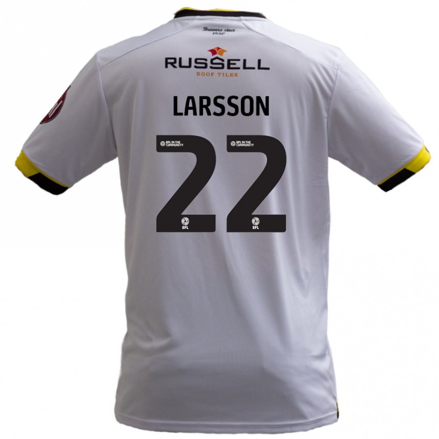 Vaikiškas Julian Larsson #22 Baltas Išvykos Marškinėliai 2024/25 T-Shirt