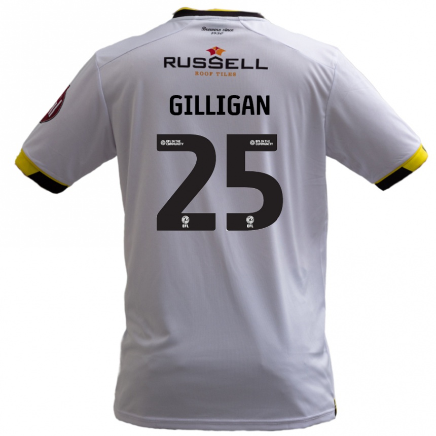 Vaikiškas Ciaran Gilligan #25 Baltas Išvykos Marškinėliai 2024/25 T-Shirt