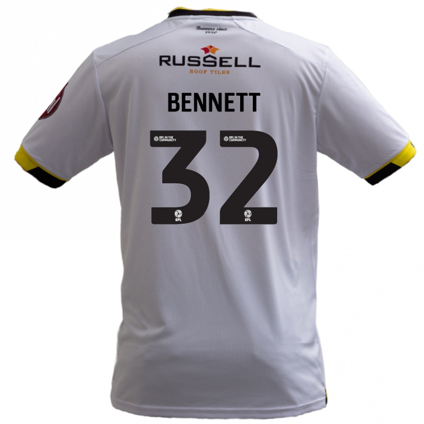 Vaikiškas Mason Bennett #32 Baltas Išvykos Marškinėliai 2024/25 T-Shirt