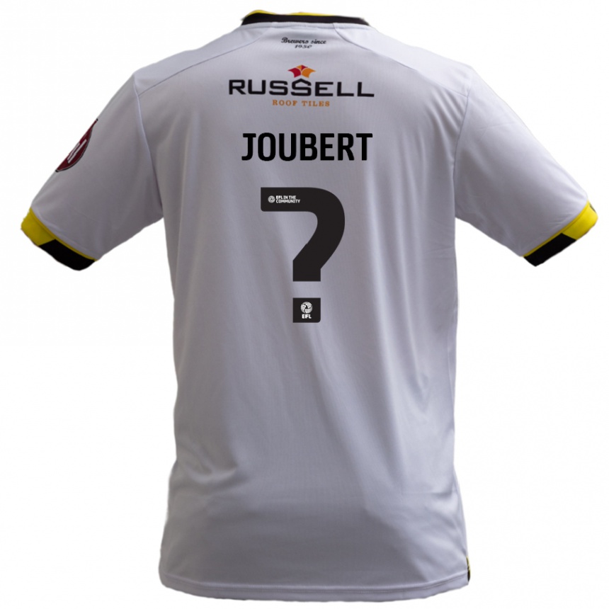 Vaikiškas Lucas Joubert #0 Baltas Išvykos Marškinėliai 2024/25 T-Shirt