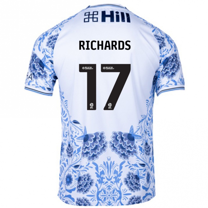 Vaikiškas Taylor Richards #17 Balta Mėlyna Išvykos Marškinėliai 2024/25 T-Shirt