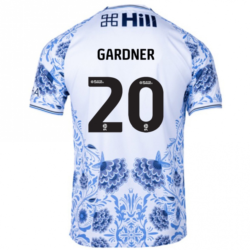 Vaikiškas Gary Gardner #20 Balta Mėlyna Išvykos Marškinėliai 2024/25 T-Shirt