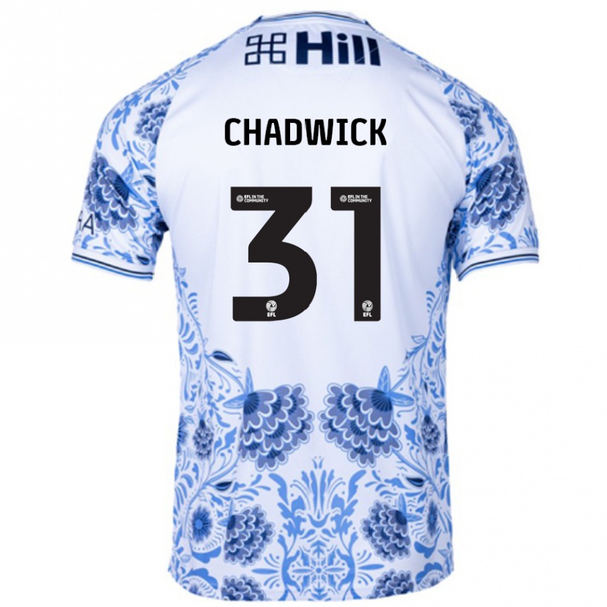 Vaikiškas Louis Chadwick #31 Balta Mėlyna Išvykos Marškinėliai 2024/25 T-Shirt