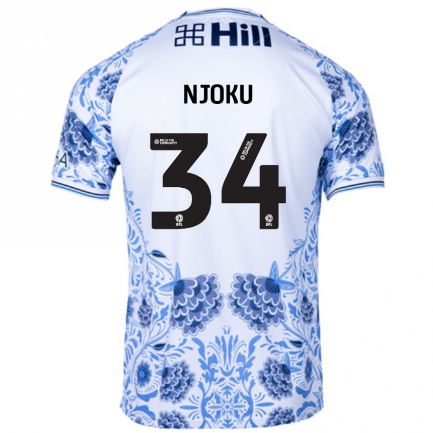 Vaikiškas Brandon Njoku #34 Balta Mėlyna Išvykos Marškinėliai 2024/25 T-Shirt