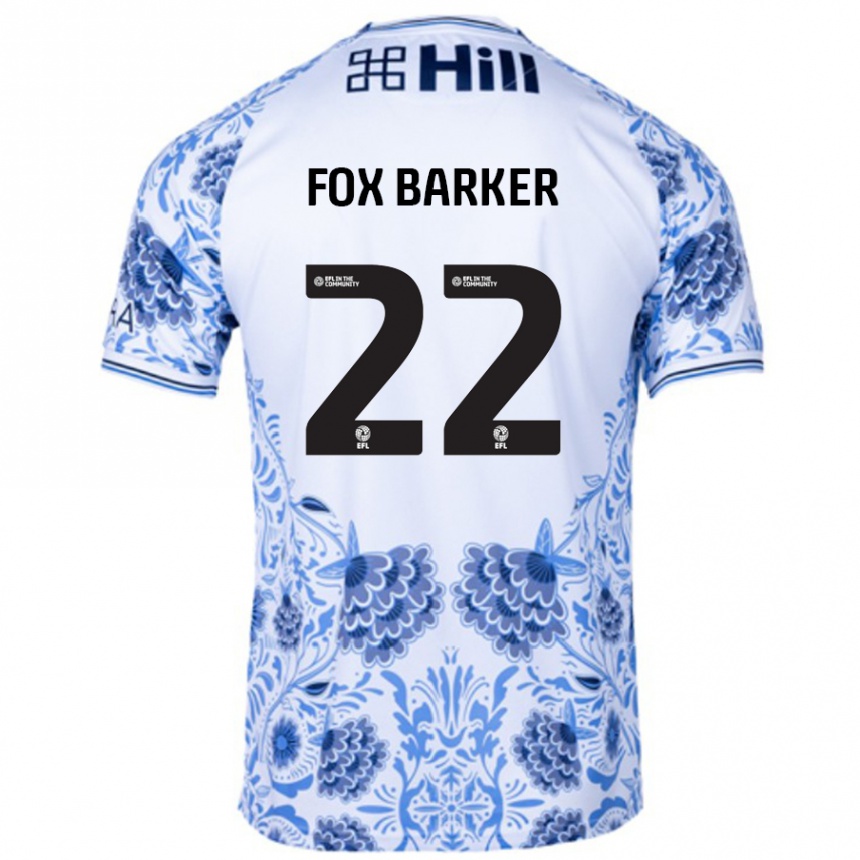 Vaikiškas Mistie Fox-Barker #22 Balta Mėlyna Išvykos Marškinėliai 2024/25 T-Shirt