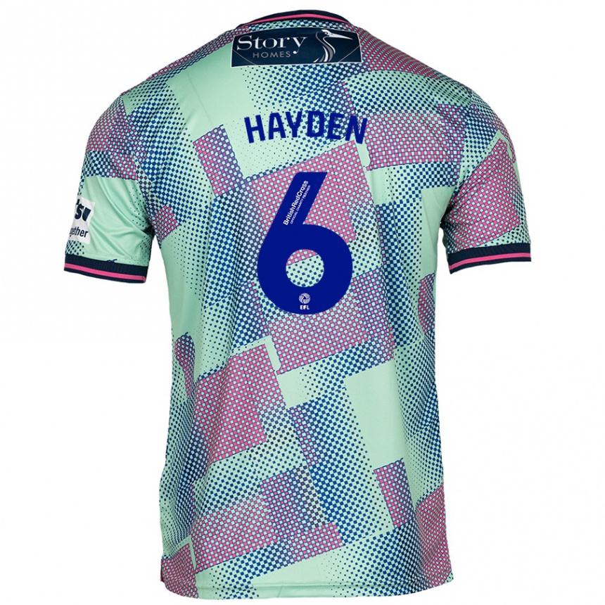 Vaikiškas Aaron Hayden #6 Žalia Išvykos Marškinėliai 2024/25 T-Shirt