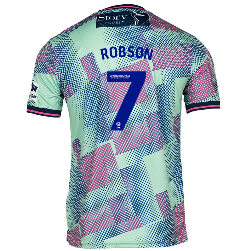 Vaikiškas Ethan Robson #7 Žalia Išvykos Marškinėliai 2024/25 T-Shirt