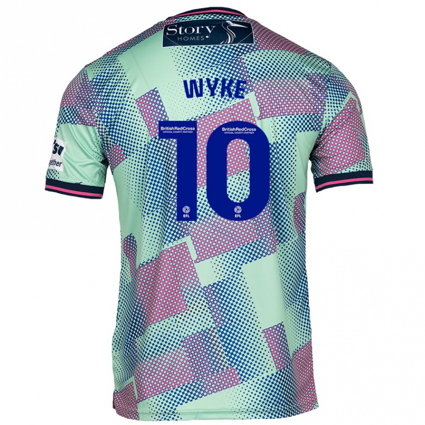 Vaikiškas Charlie Wyke #10 Žalia Išvykos Marškinėliai 2024/25 T-Shirt