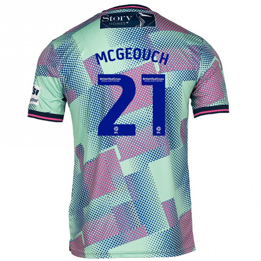 Vaikiškas Dylan Mcgeouch #21 Žalia Išvykos Marškinėliai 2024/25 T-Shirt