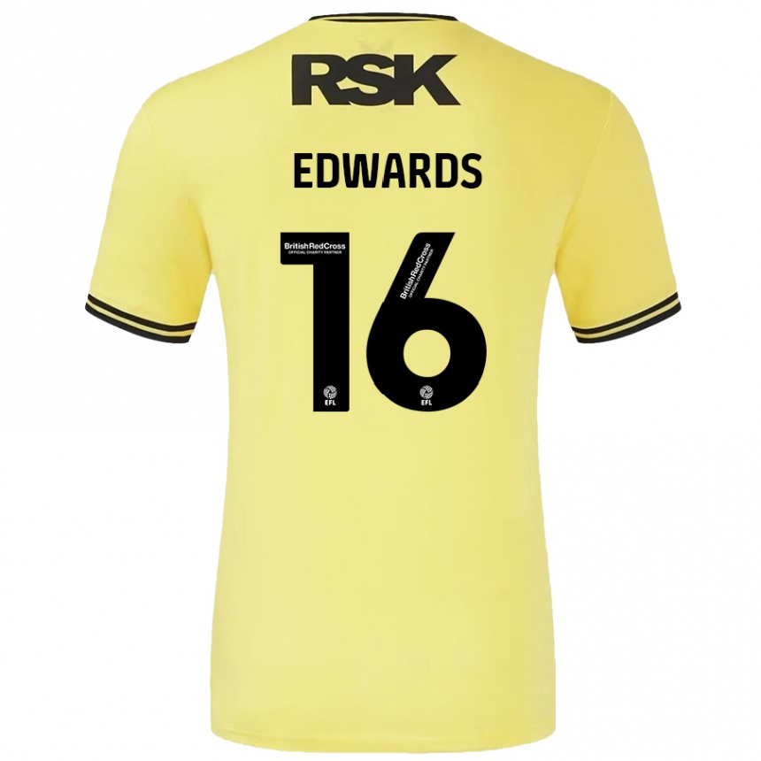 Vaikiškas Josh Edwards #16 Geltona Juoda Išvykos Marškinėliai 2024/25 T-Shirt