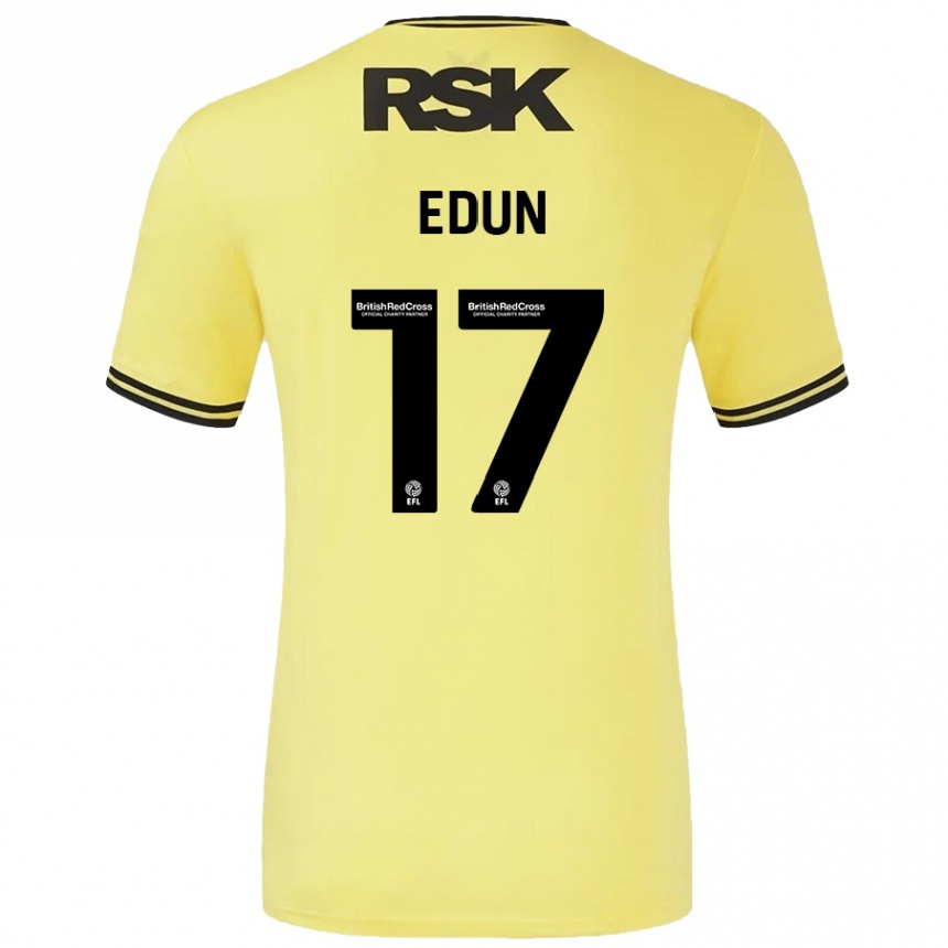 Vaikiškas Tayo Edun #17 Geltona Juoda Išvykos Marškinėliai 2024/25 T-Shirt