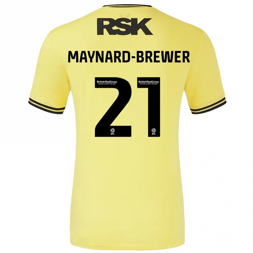 Vaikiškas Ashley Maynard-Brewer #21 Geltona Juoda Išvykos Marškinėliai 2024/25 T-Shirt