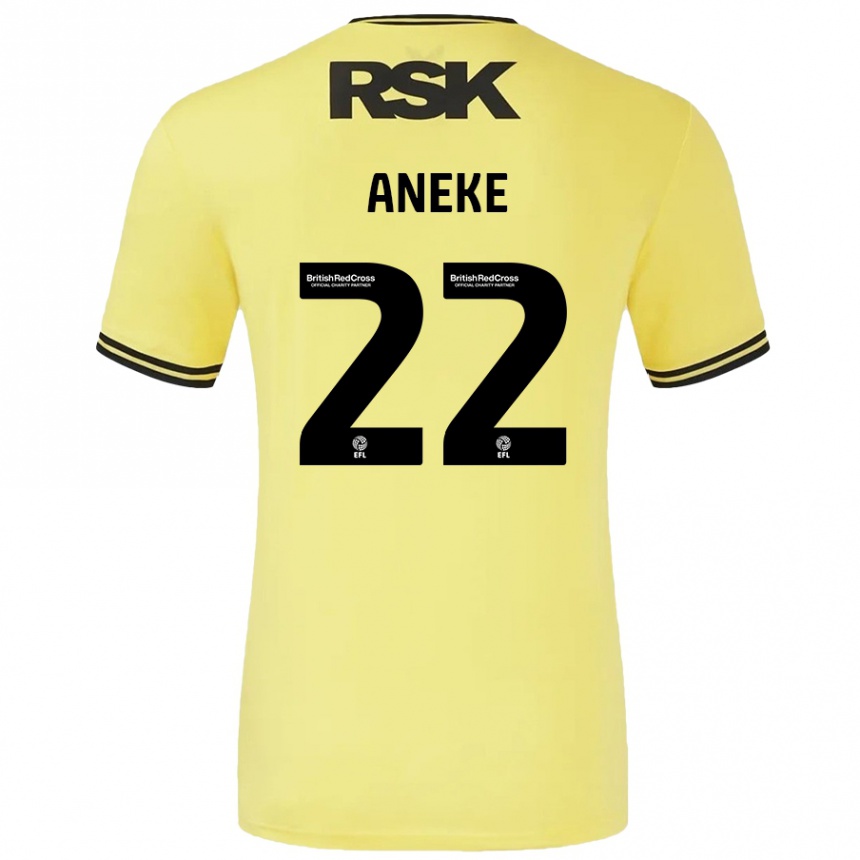 Vaikiškas Chuks Aneke #22 Geltona Juoda Išvykos Marškinėliai 2024/25 T-Shirt