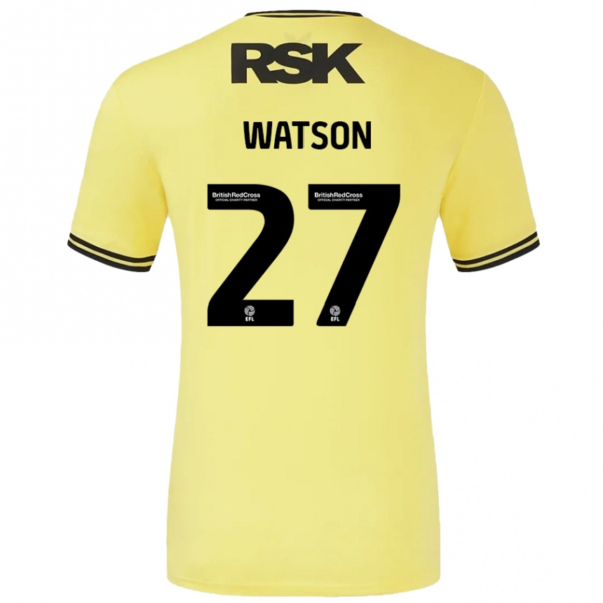 Vaikiškas Tennai Watson #27 Geltona Juoda Išvykos Marškinėliai 2024/25 T-Shirt