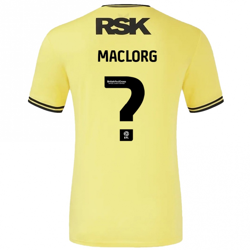 Vaikiškas Lennon Maclorg #0 Geltona Juoda Išvykos Marškinėliai 2024/25 T-Shirt