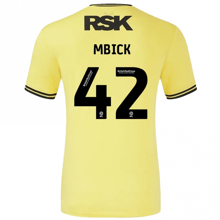 Vaikiškas Micah Mbick #42 Geltona Juoda Išvykos Marškinėliai 2024/25 T-Shirt