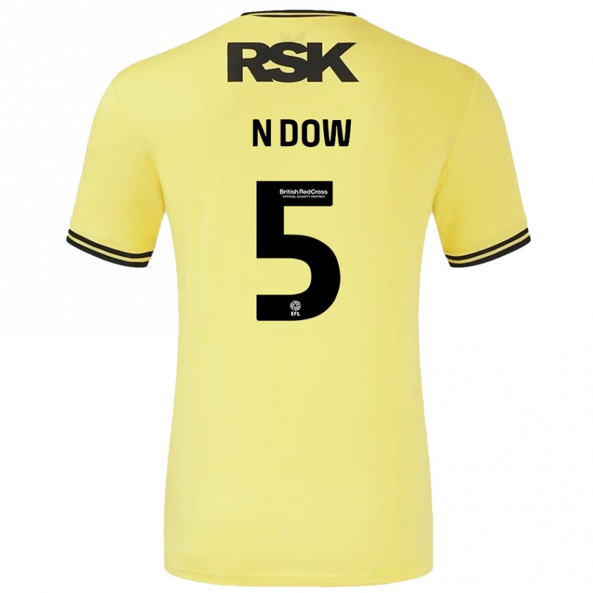 Vaikiškas Elisha N'dow #5 Geltona Juoda Išvykos Marškinėliai 2024/25 T-Shirt