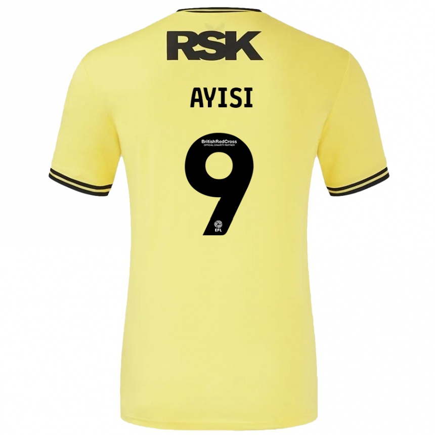 Vaikiškas Freda Ayisi #9 Geltona Juoda Išvykos Marškinėliai 2024/25 T-Shirt